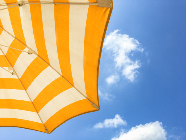 sun parasol umbrella beach sky