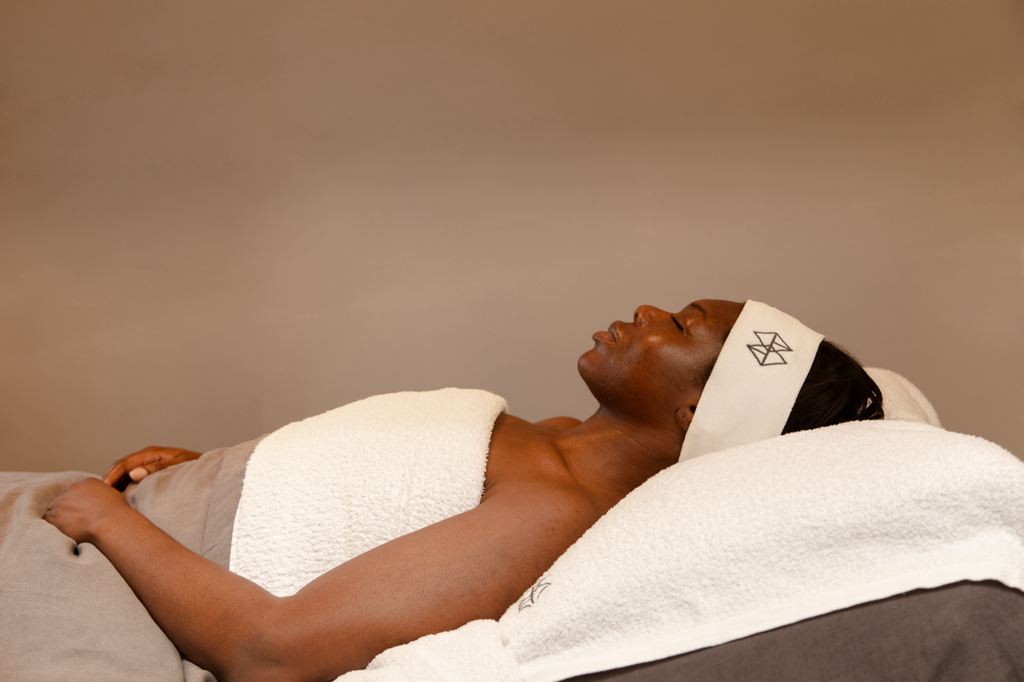 black woman in a bed