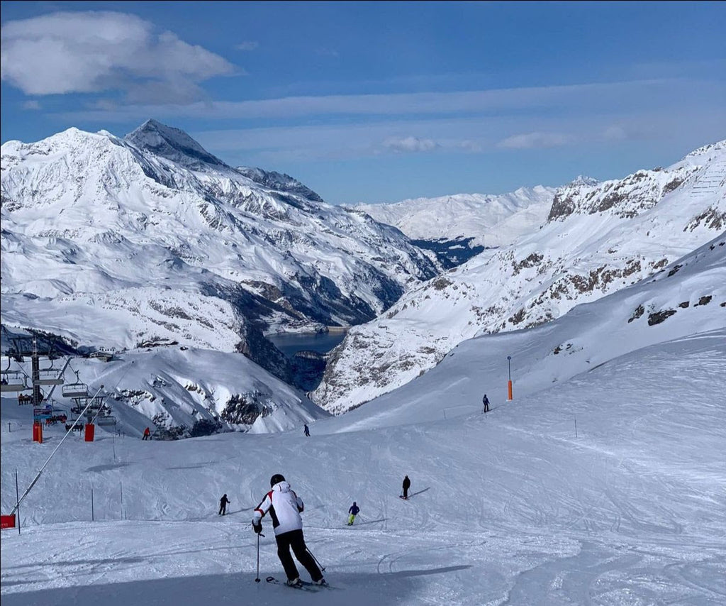 skier in the alps